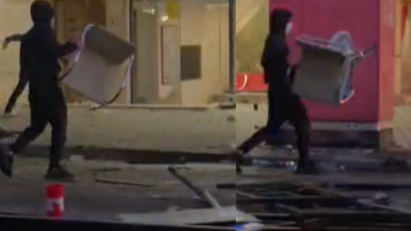 Protestuesit hyjnë në biznes në Rrugën e Durrësit dhe djegjin orendi