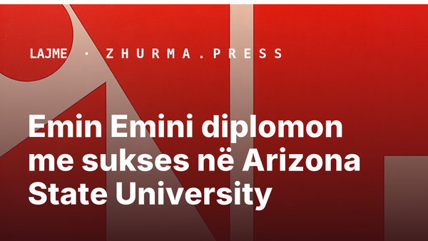 Emin Emini diplomon me sukses në Arizona State University