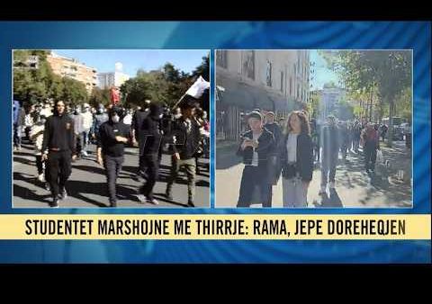 Policia përdor ujë blu me kimikat te Rruga e Durrësit