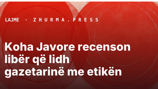 Koha Javore recenson libër që lidh gazetarinë me etikën