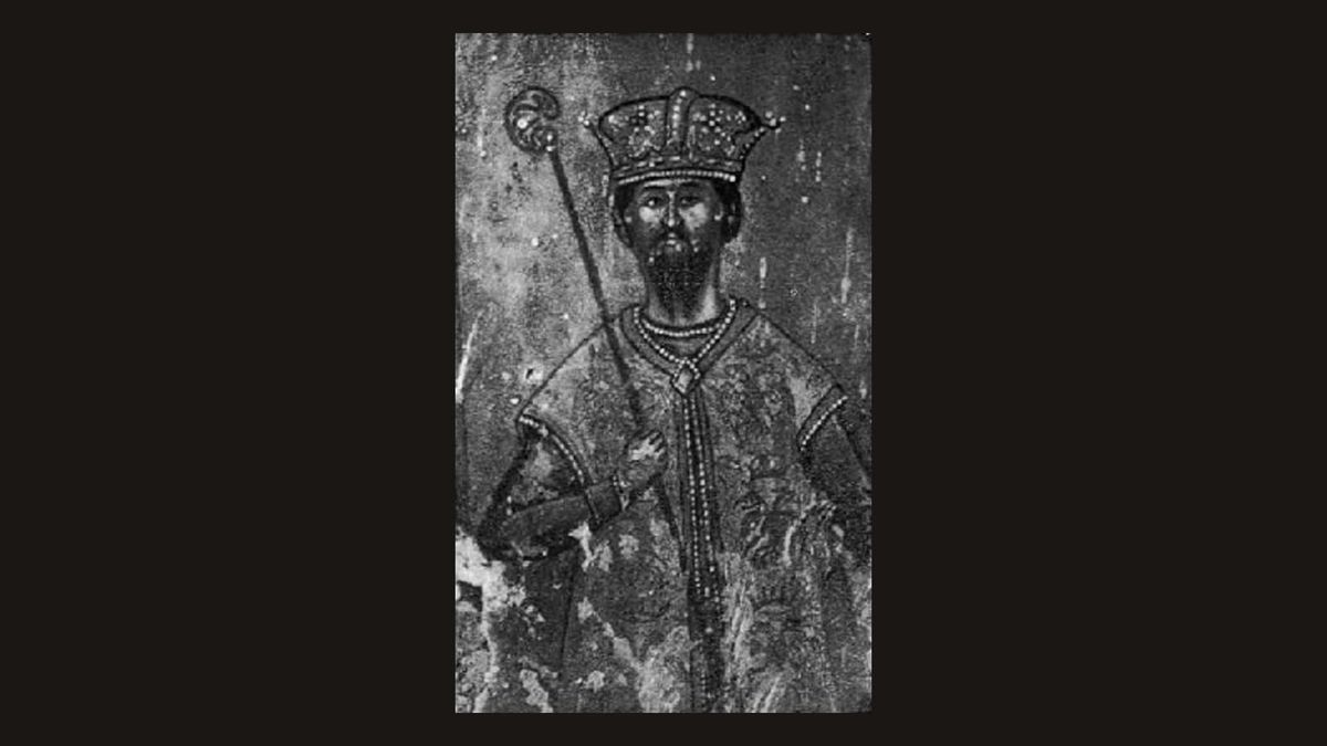Portret i Karl Topisë nga Kostandin Shpataraku, Manastiri i Ardenicës