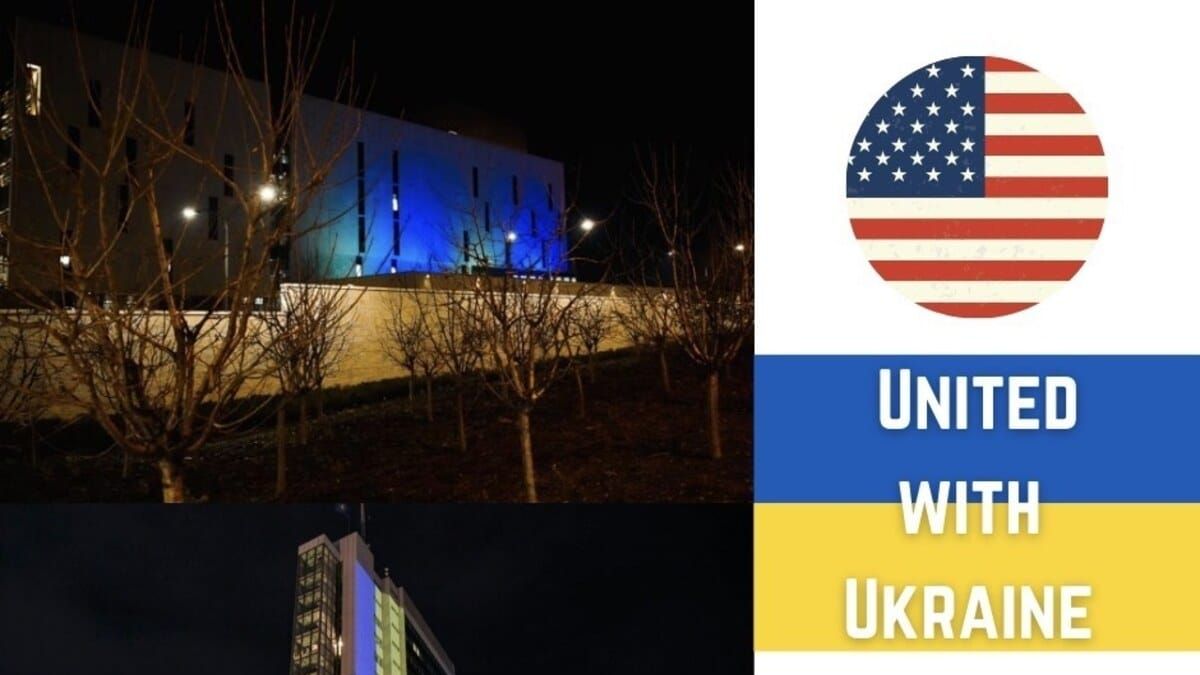 Hiqet nga qendra e Prishtinës flamuri gjigant i Ukrainës pas katër vitesh