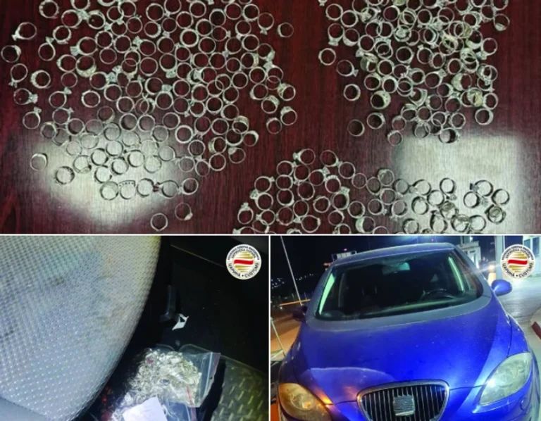 Bizuteri të sekuestruara në Tabanoc, zbulohen 595 unaza argjendi