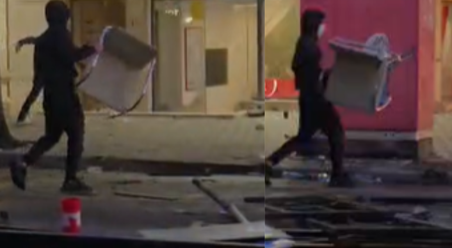 Protestuesit hyjnë në biznes në Rrugën e Durrësit dhe djegjin orendi