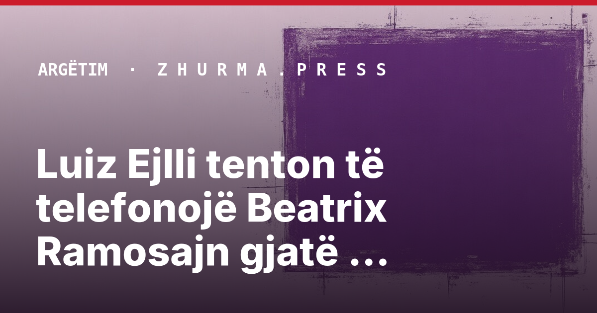 Luiz Ejlli tenton të telefonojë Beatrix Ramosajn gjatë emisionit