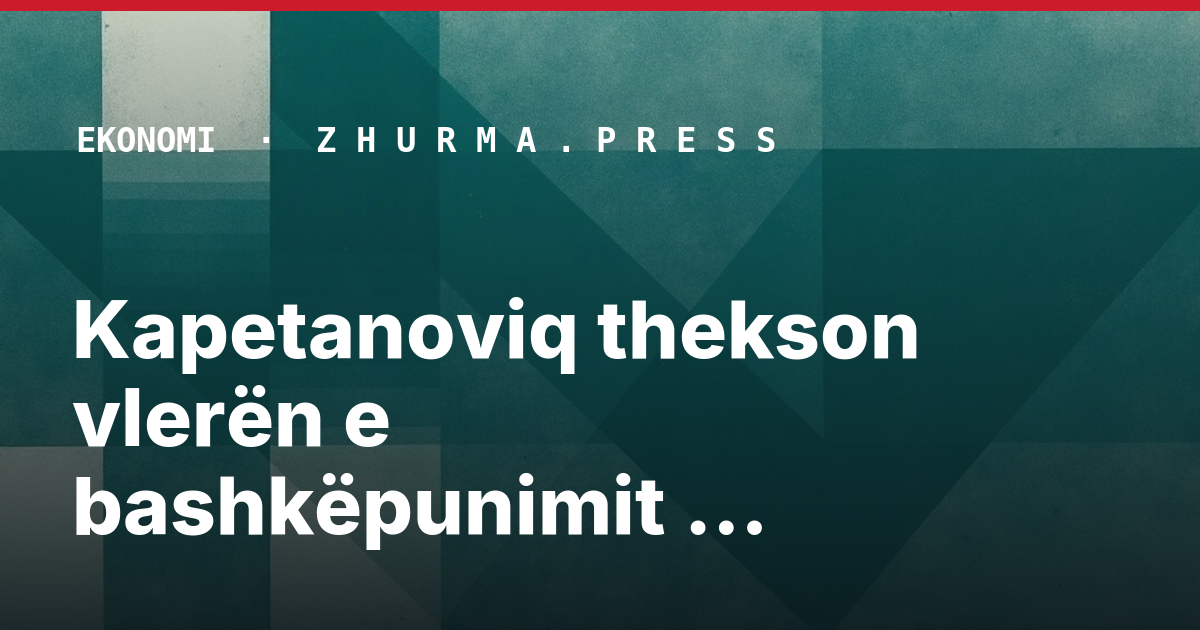 Kapetanoviq thekson vlerën e bashkëpunimit rajonal para Samitit Digjital