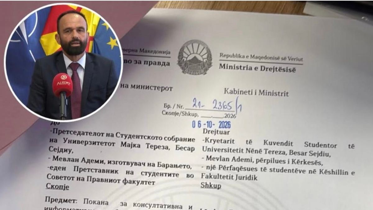 Shasivari thërret studentët për provimin e jurisprudencës në shqip