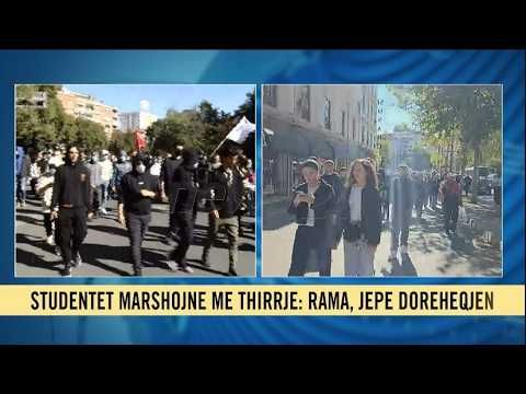 Policia përdor ujë blu me kimikat te Rruga e Durrësit