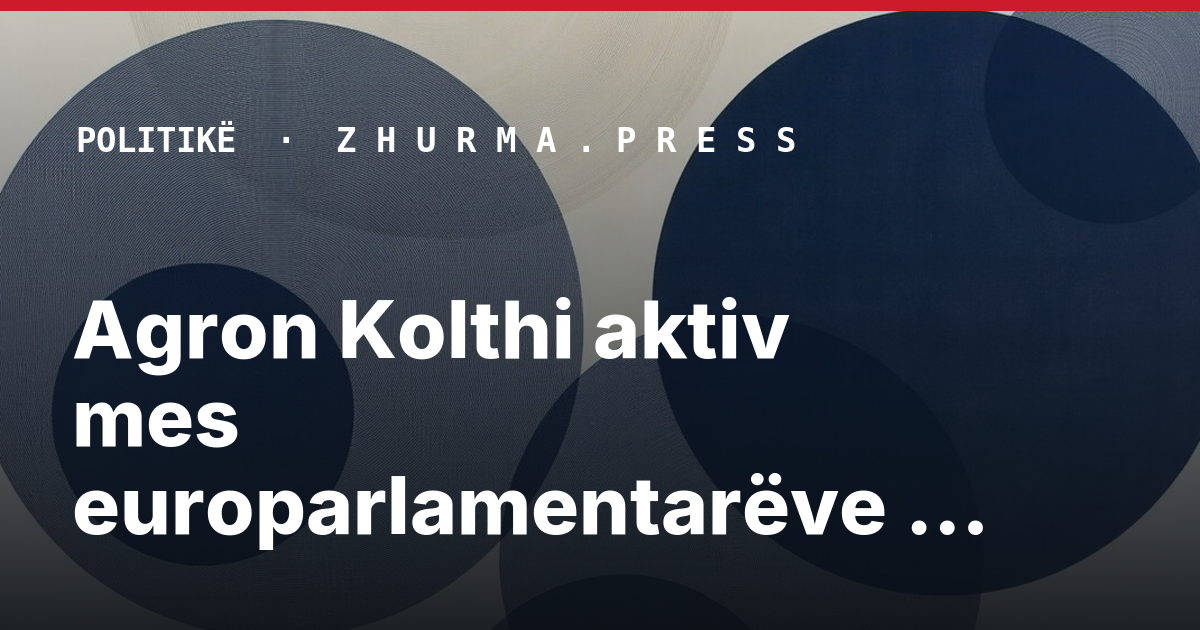 Agron Kolthi aktiv mes europarlamentarëve për çështjet e shqiptarëve