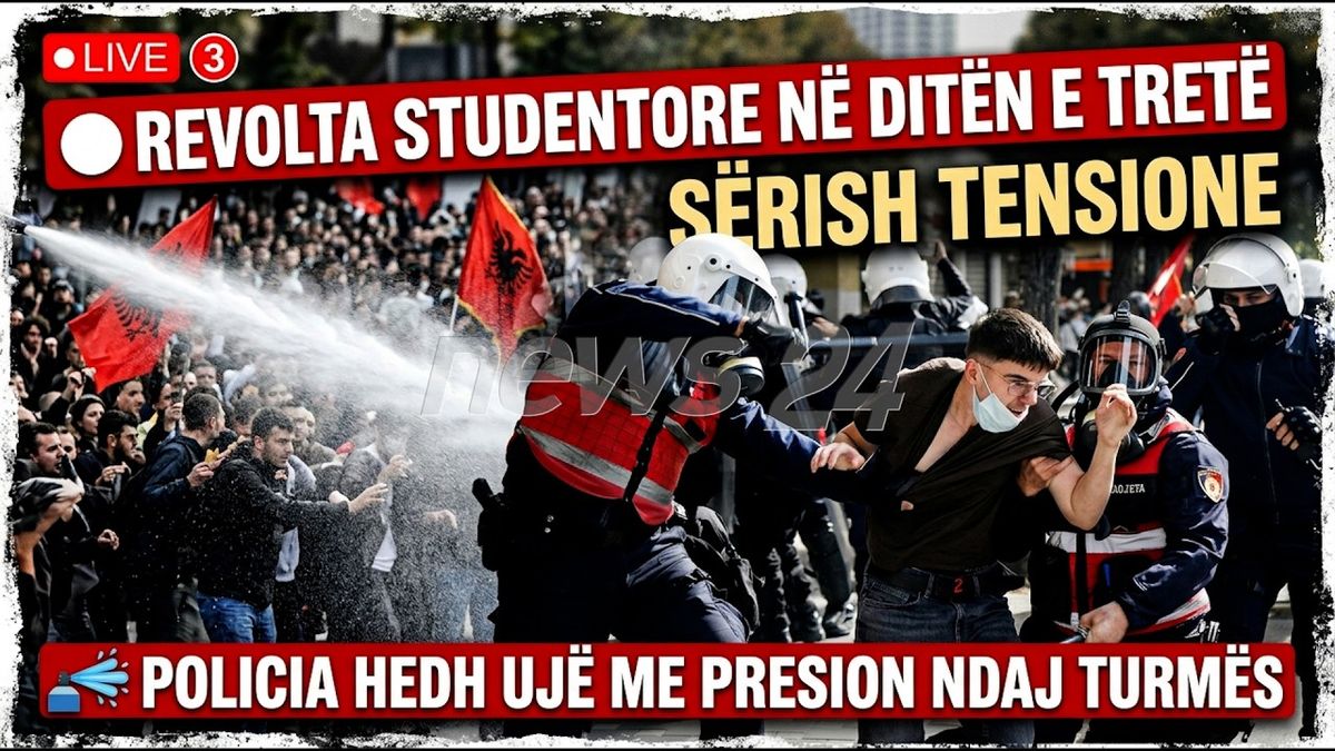 Përshkallëzohet situata në Tiranë, civilë pa shenja identifikuese fusin protestuesit në…