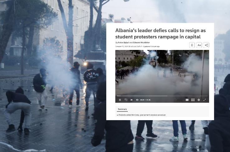 Reuters: Rama refuzon dorëheqjen ndërsa protestat e studentëve vazhdojnë